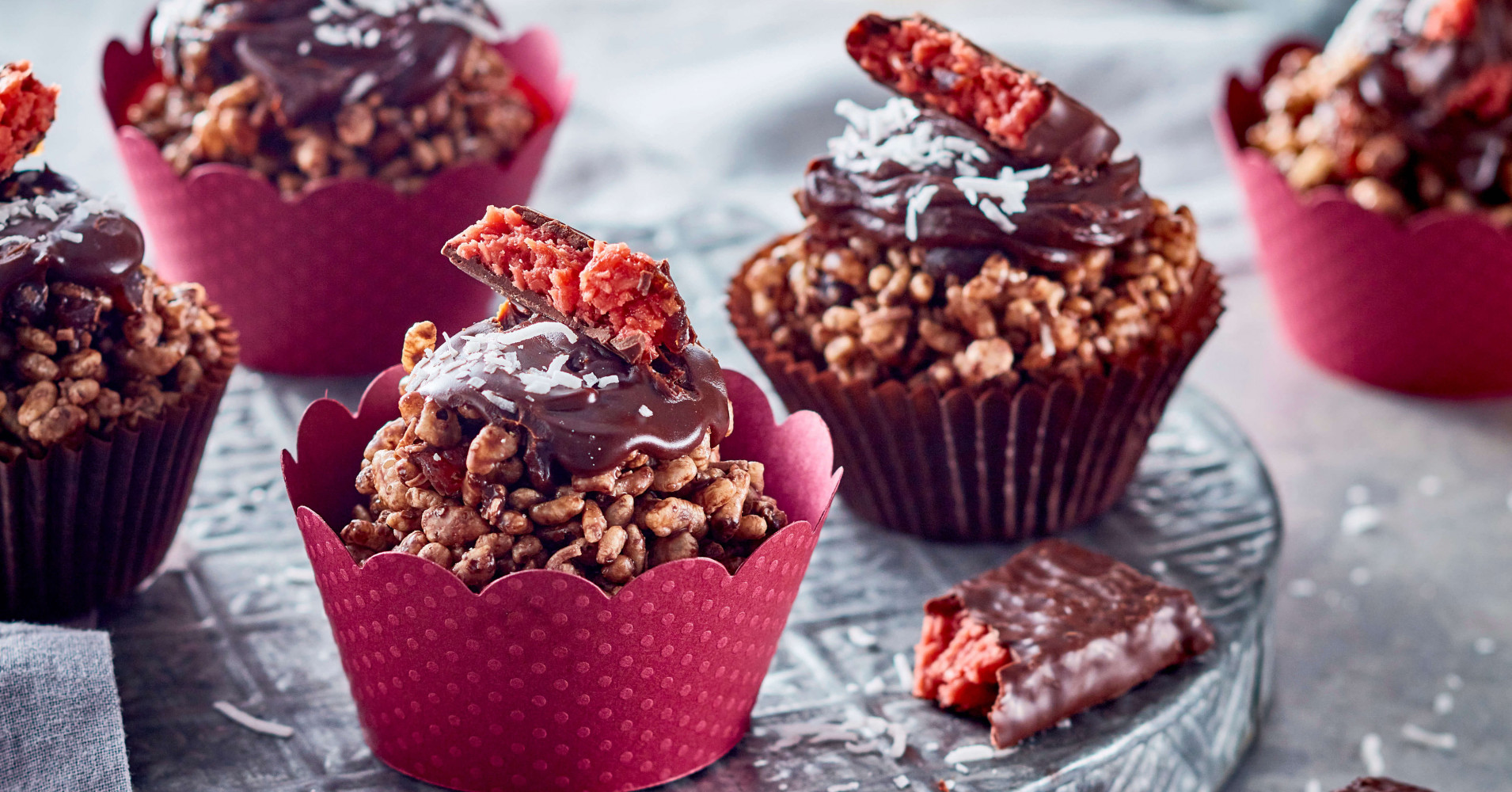 Cherry Ripe Chocolate Crackles Recipe | myfoodbook