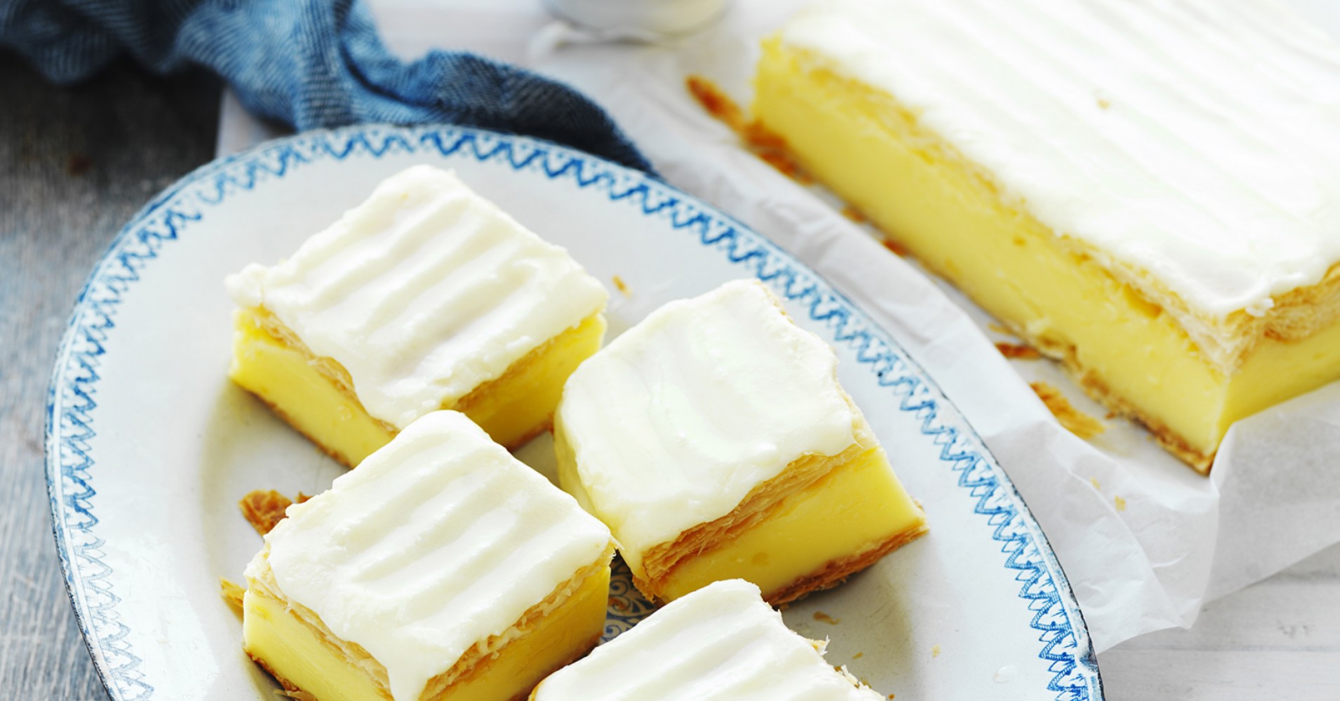 Vanilla Custard Slice Recipe | myfoodbook