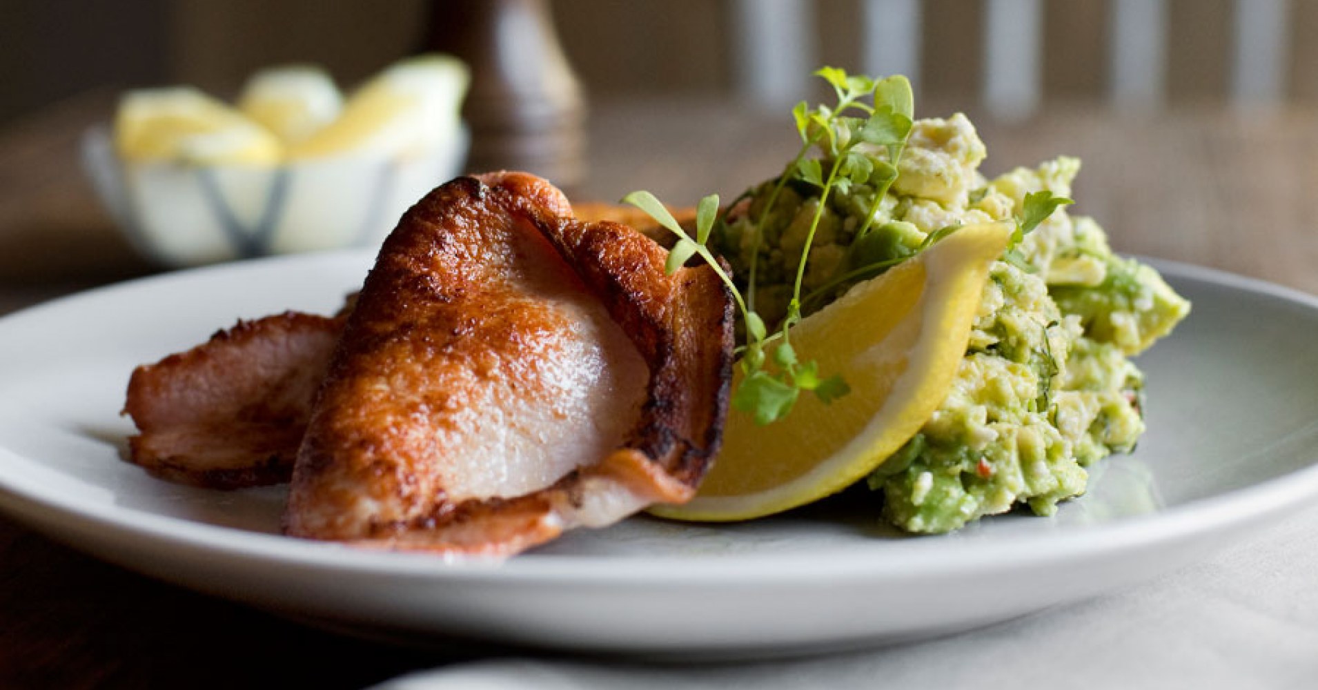 Crispy Bacon with Smashed Avocado, Feta and Mint Recipe | myfoodbook | Don Bacon Recipes