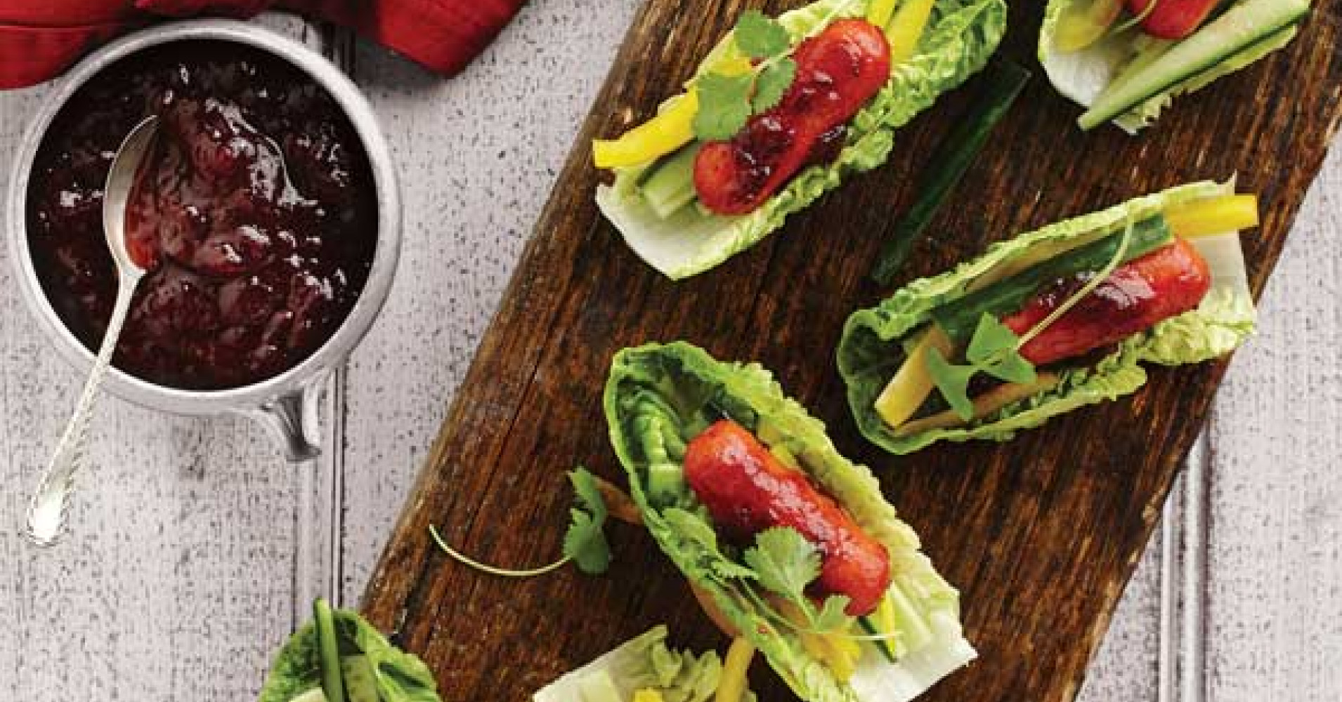 Fresh Cocktail Frank Recipe | Fresh Cocktail Frank Wraps with Cranberry and Tomato Glaze | Footy Foo