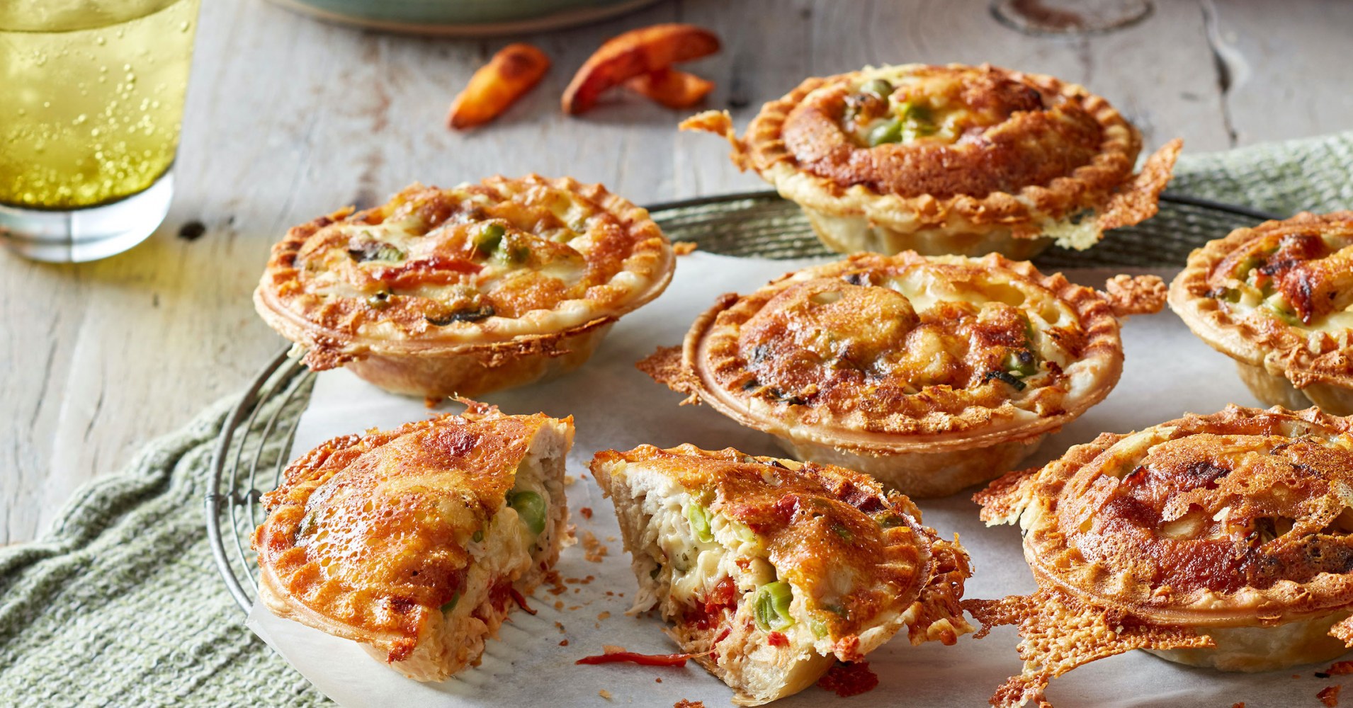 Easy Cheesy Chicken Pie-Maker Pies Recipe | myfoodbook | Easy Pie Maker Chicken Pies