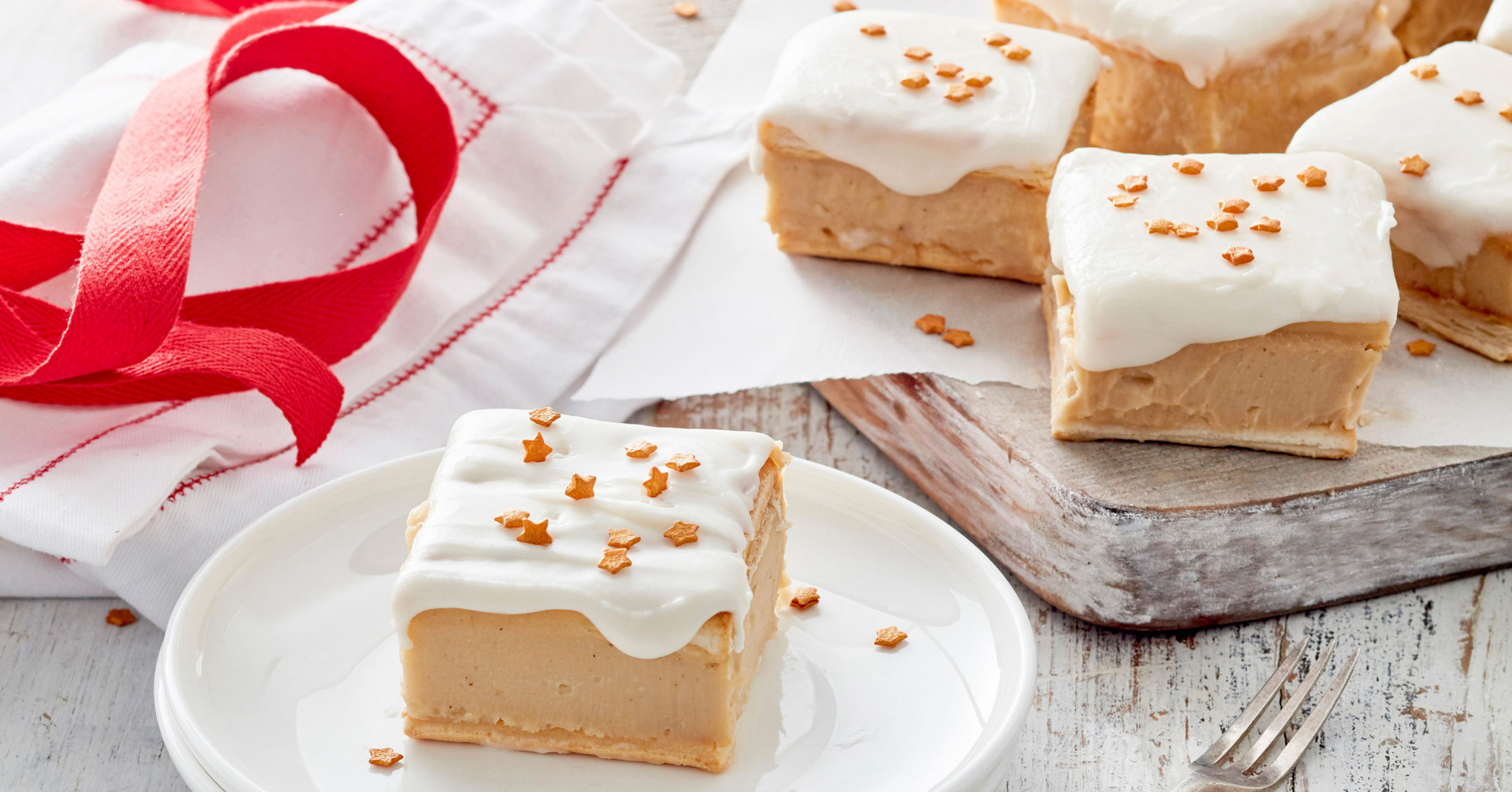 Eggnog Custard Slice Recipe | myfoodbook