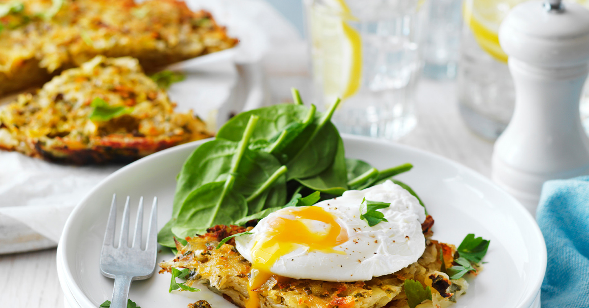 Poached Eggs with Potato Rosti Recipe | myfoodbook | How to make potato rosti