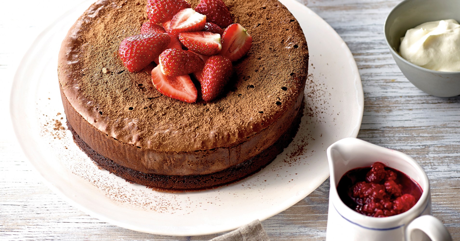 Chocolate Mudcake with Berry Sauce Recipe | myfoodbook | Traditional mud cake recipe