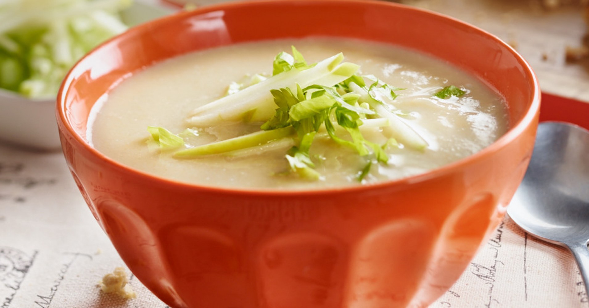 Celery Celeriac and Parsnip Soup with Cheesy Parsnip Cob Recipe | myfoodbook