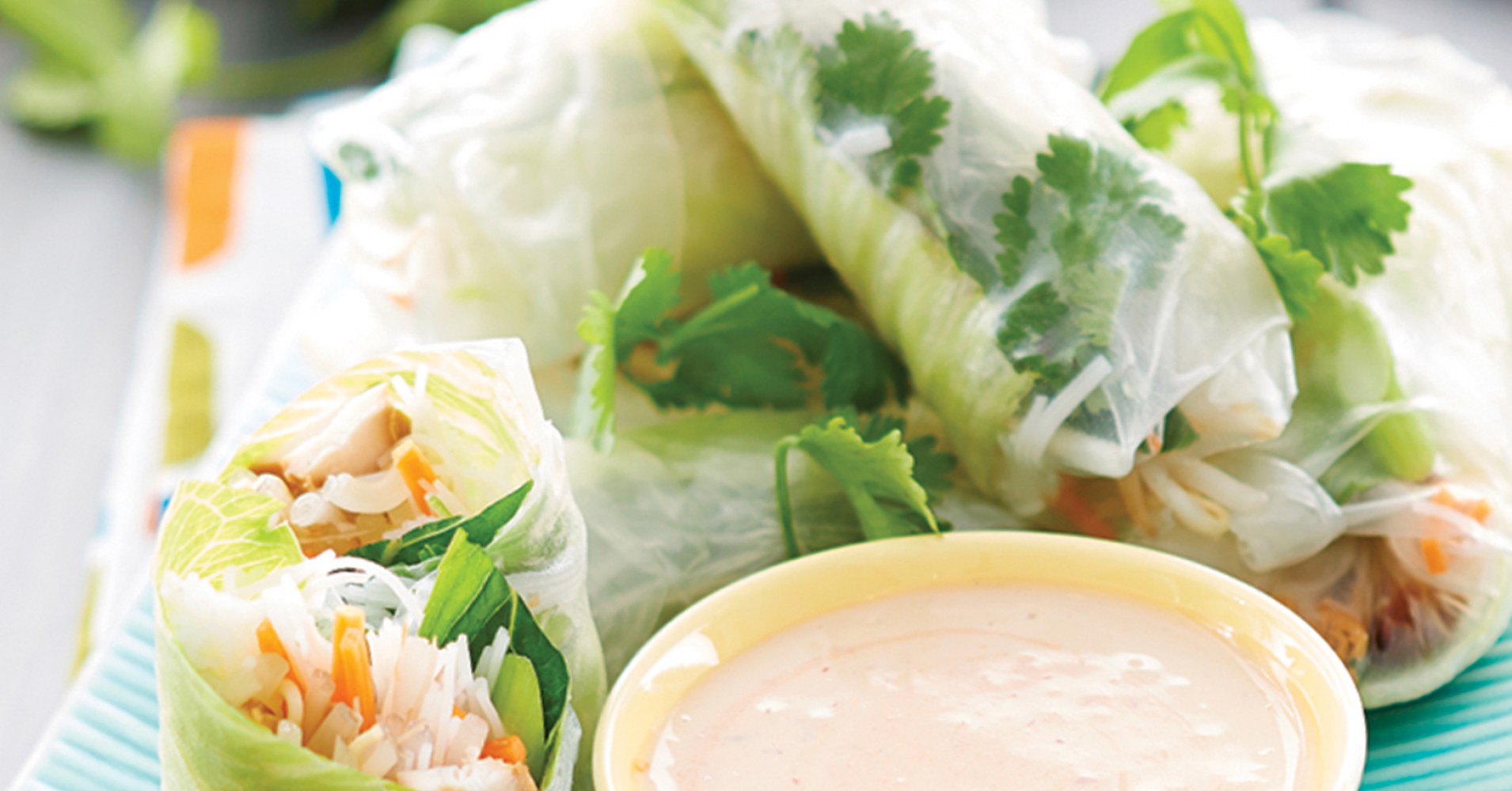 Roast Chicken Rice Paper Rolls Recipe | myfoodbook