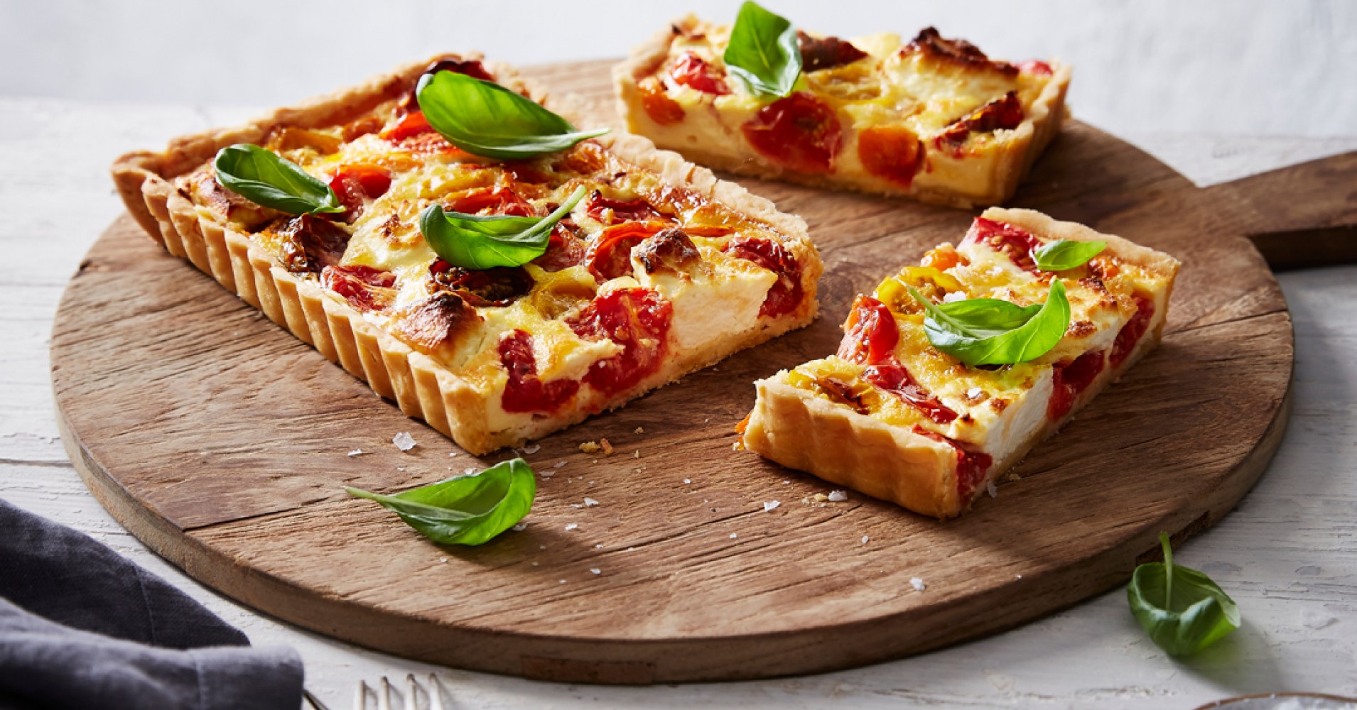 Tomato and Goats Cheese Tart Recipe | myfoodbook