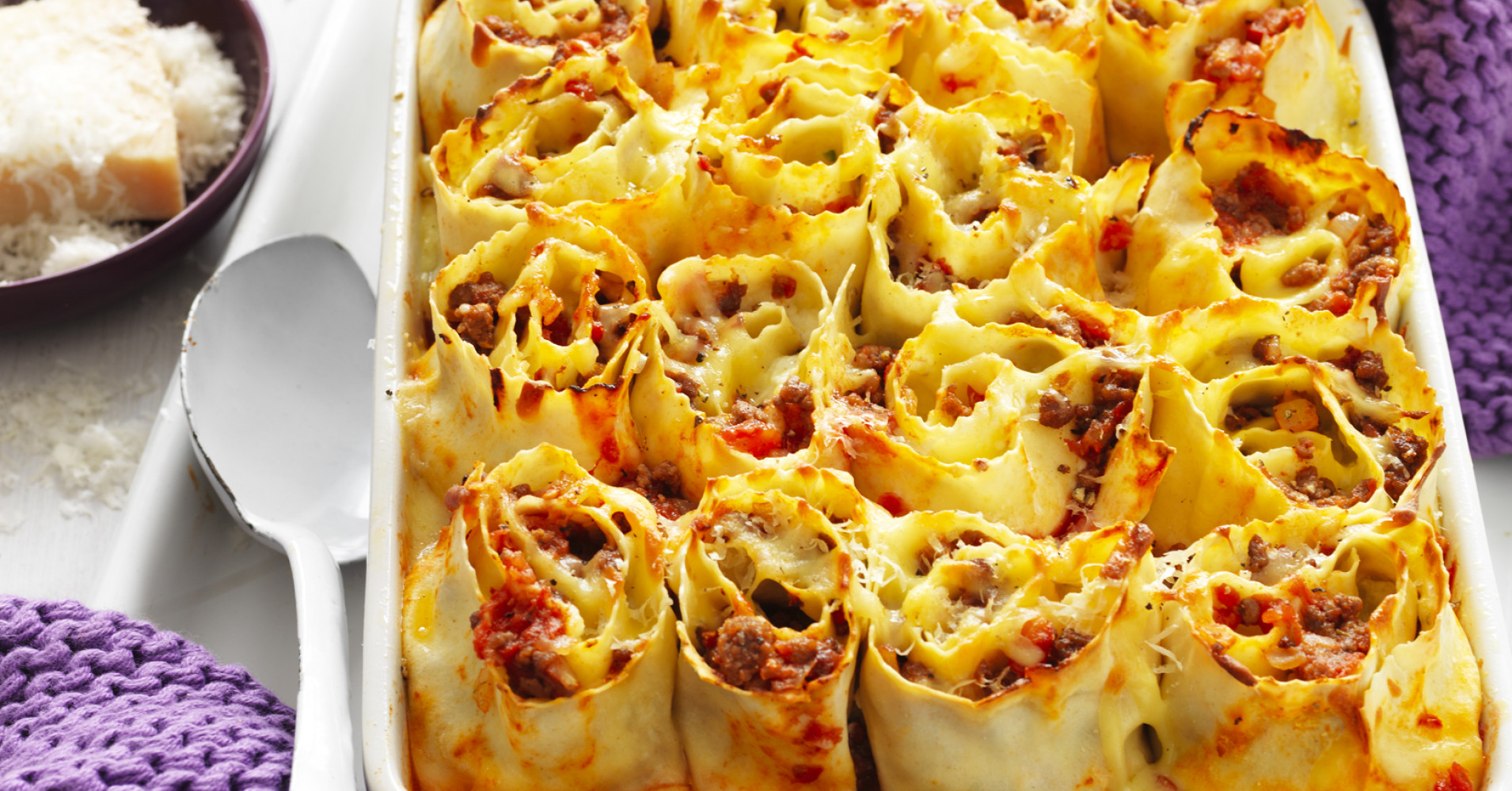 Lasagne Roll-Ups Recipe | myfoodbook | East meat lasagna roll ups