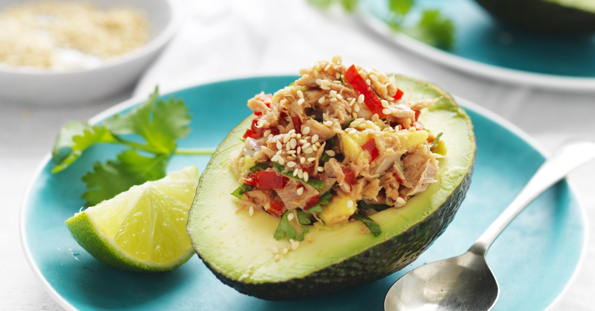 Tuna Stuffed Avocado Recipe | myfoodbook | Healthy Tuna and Avocado recipe