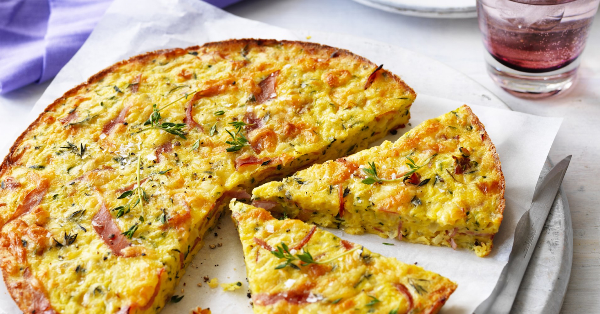 Ham and Zucchini Impossible Pie Recipe | myfoodbook | Best Impossible Pie recipe