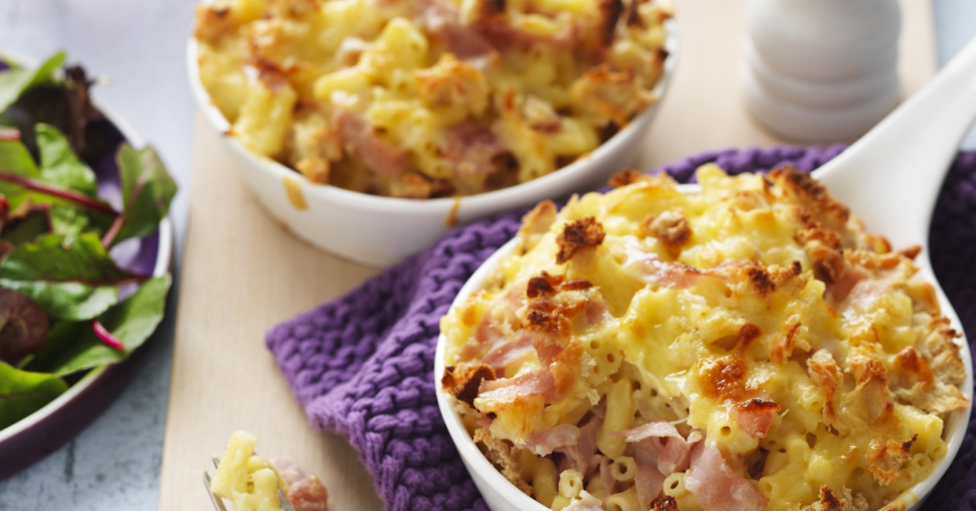 Ham Mac and Cheese Pot Pies Recipe | myfoodbook | Mac and Cheese kids recipe