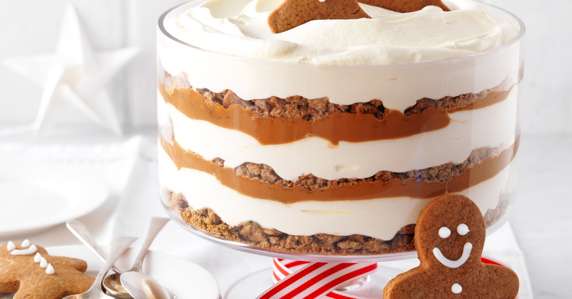 Gingerbread and caramel trifle Recipe | myfoodbook | Easy Christmas Gingerbread trifle recipe