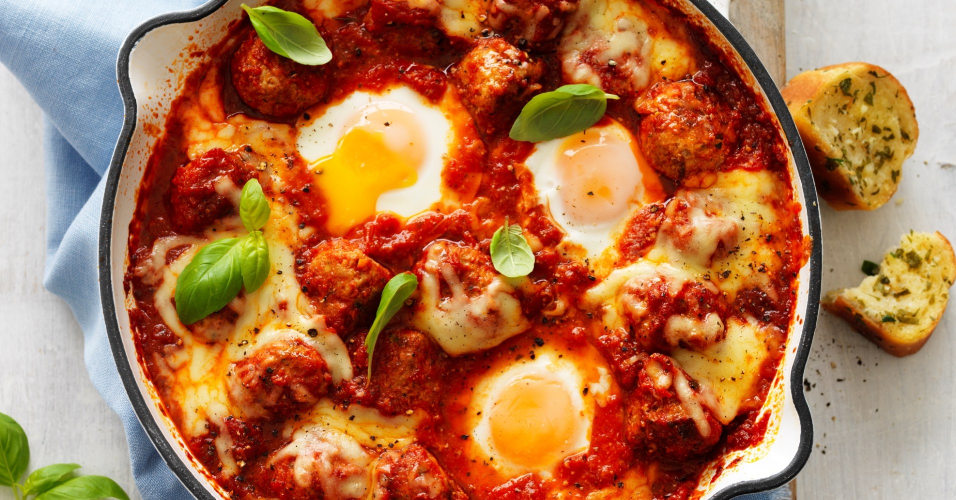Italian Meatballs with Eggs Recipe | myfoodbook