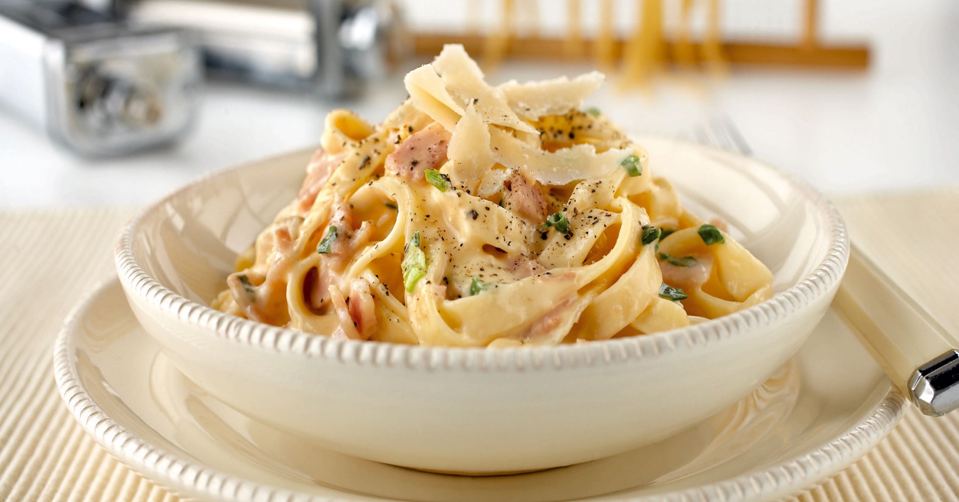 Fettuccine Carbonara Recipe | myfoodbook