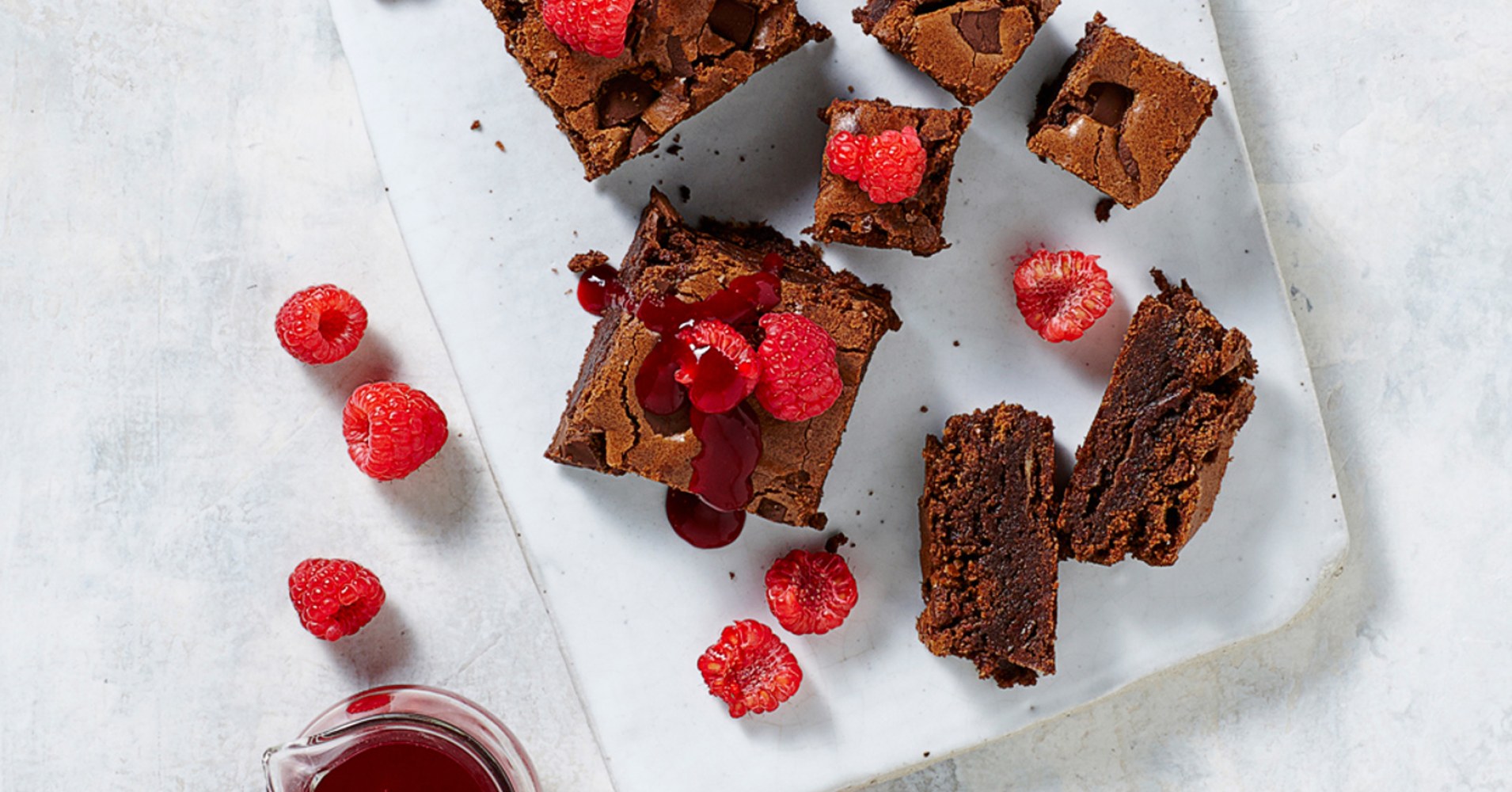 Chocolate Brownies with Raspberry Sauce Recipe | myfoodbook | KitchenAid Cook Processor recipes