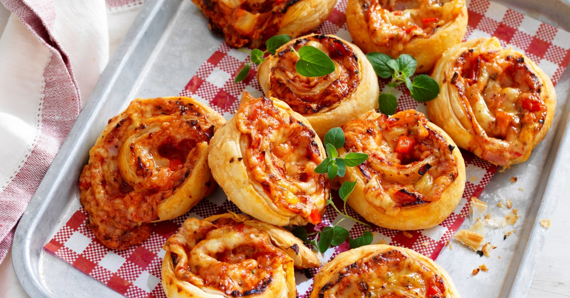 Lactose Free Cheesy Hawaiian Pizza Scrolls Recipe | myfoodbook