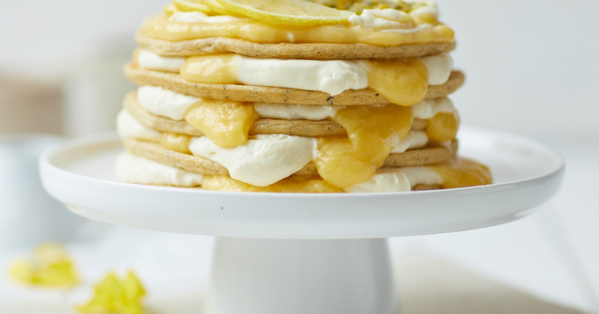 Lemon Curd Pancake Cake Recipe myfoodbook