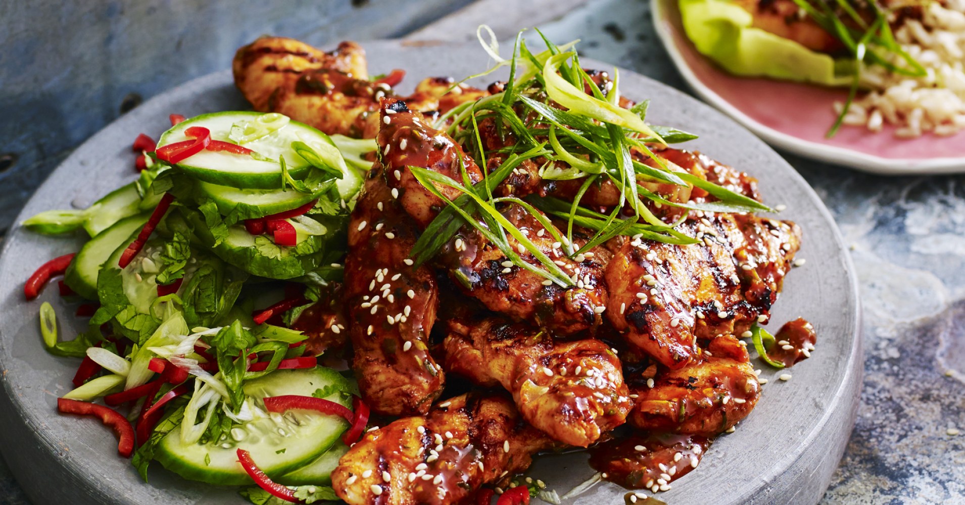 Spicy Korean Chicken with Cucumber Salad Recipe | myfoodbook | Lilydale Tenderloin recipe