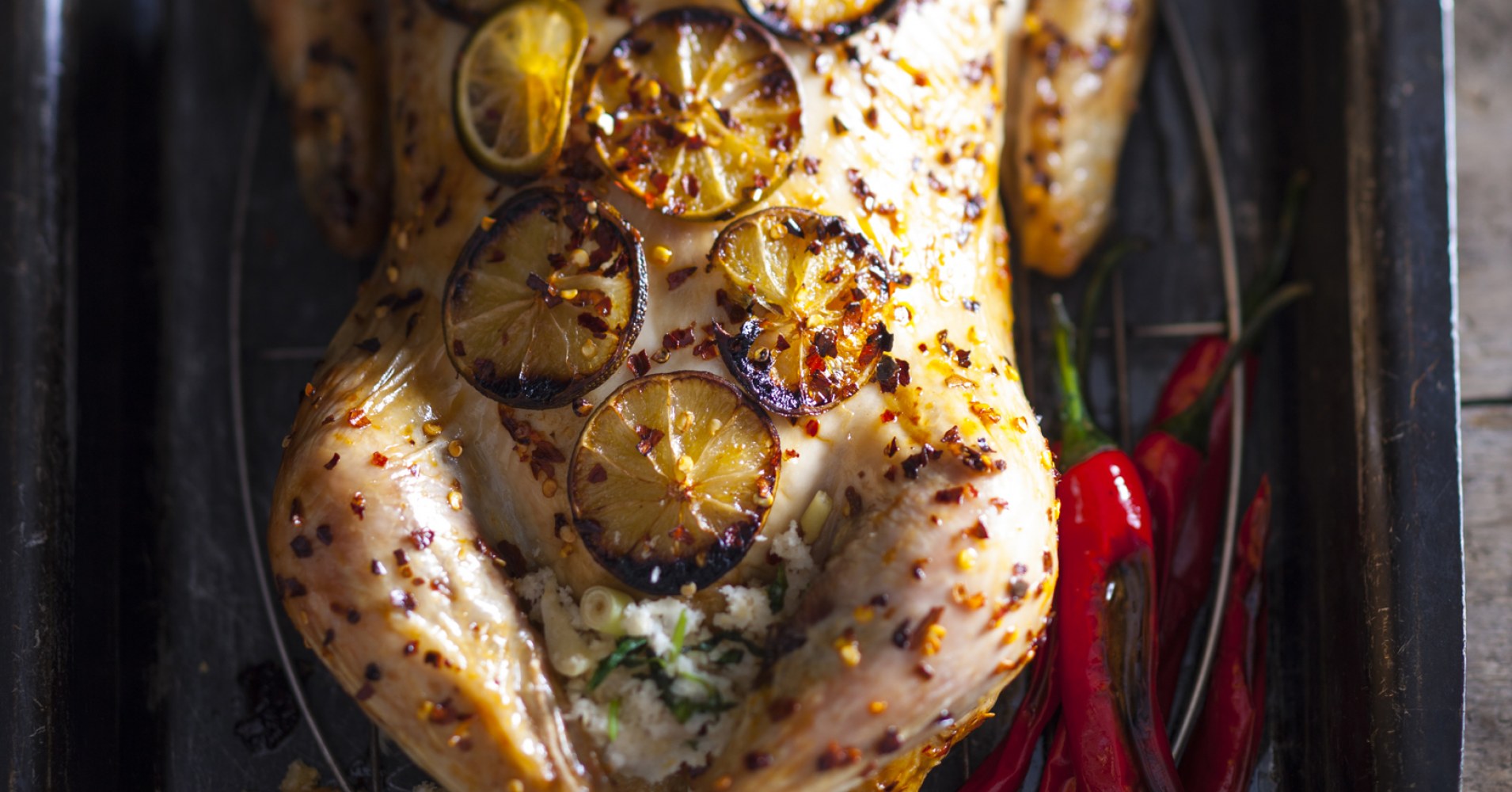 Lemongrass and Lime Chicken Roast Recipe | myfoodbook | Aisan flavoured Roast chicken recipe