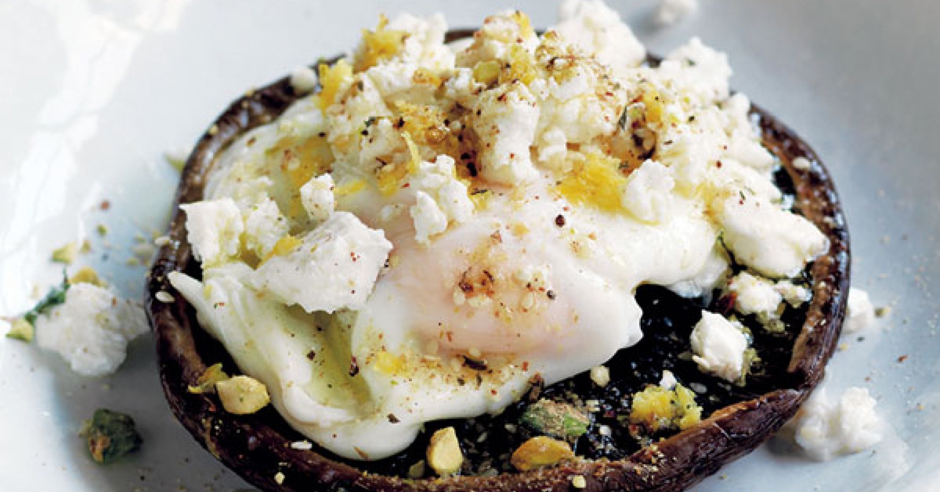Mushrooms with Poached Egg & Dukkah Recipe | myfoodbook