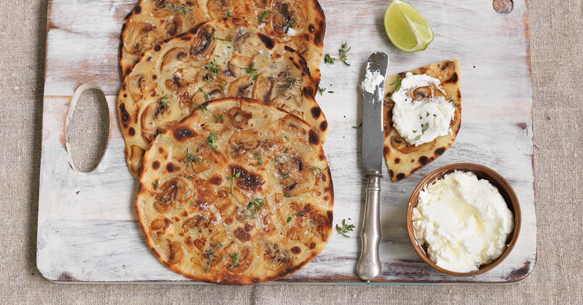 Quick and Easy Mushroom Flatbread Recipe | myfoodbook