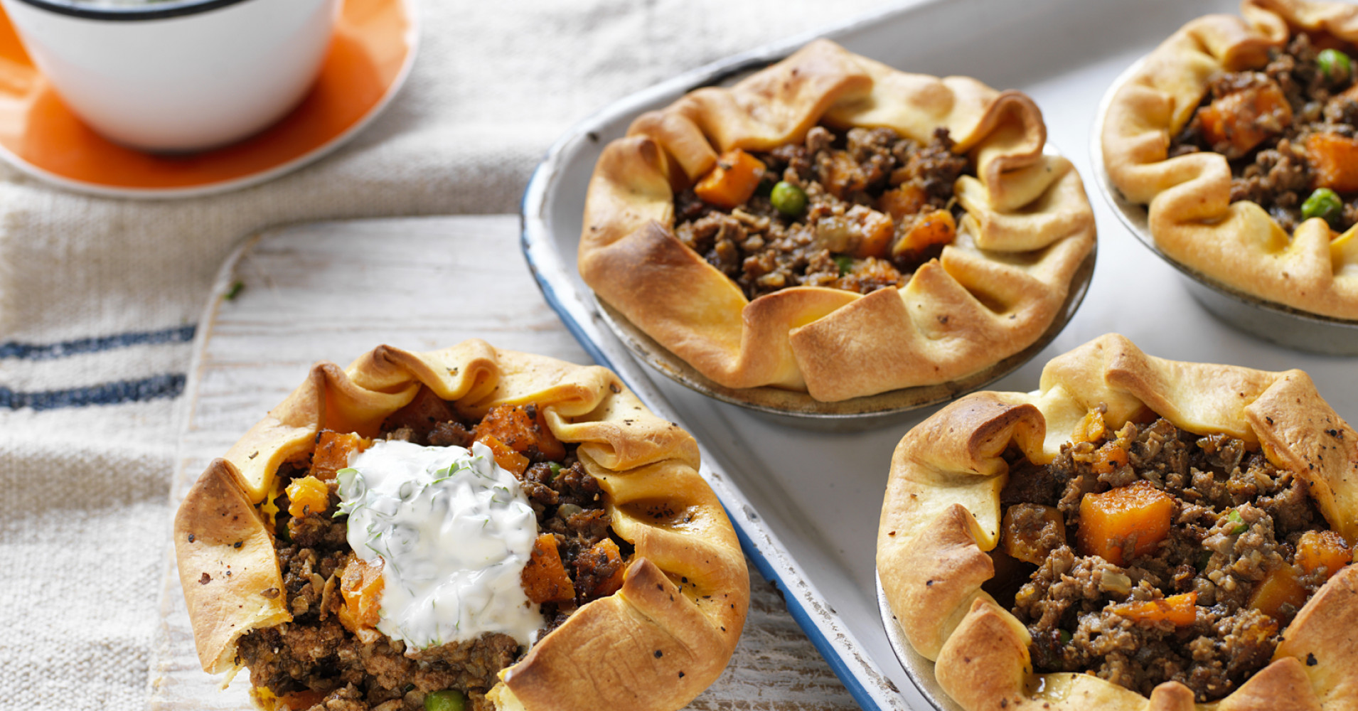 Curry Mushroom and Beef Pies Recipe | myfoodbook