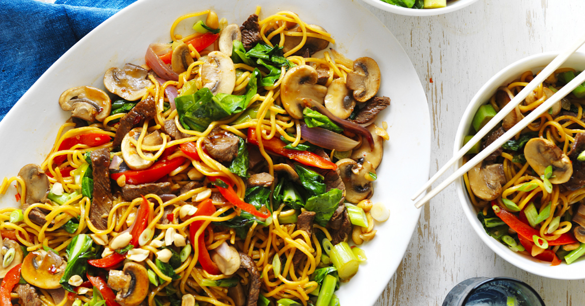 Mushroom, Beef and Noodle Stir-Fry Recipe | myfoodbook | Easy Mushroom stir-fry recipe