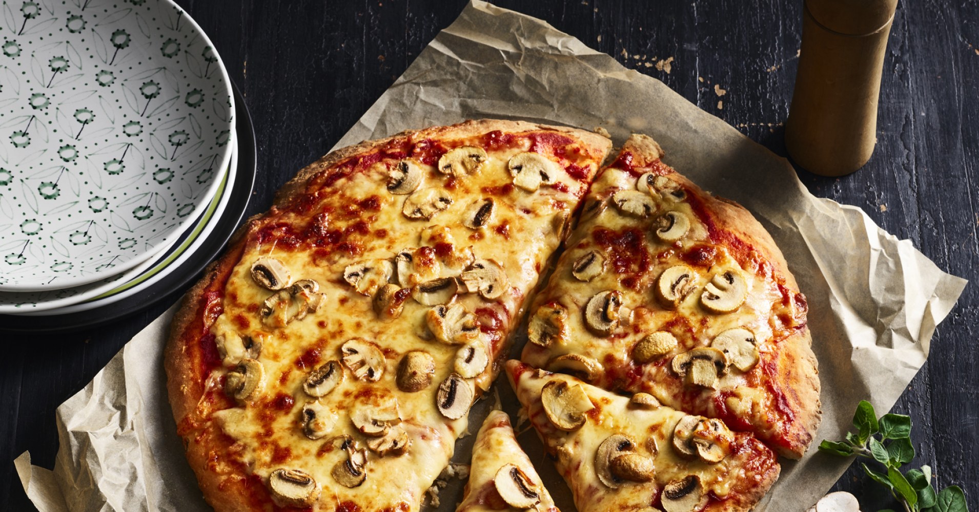 Fast and Fierce 10Minute Mushroom Pizza with Easy Yoghurt Pizza Base