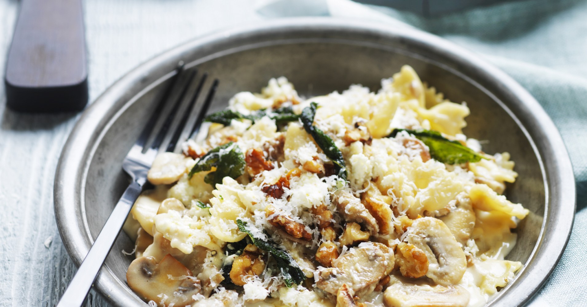 Healthy Creamy Mushroom Pasta Sauce Recipe | myfoodbook | Easy mushroom pasta