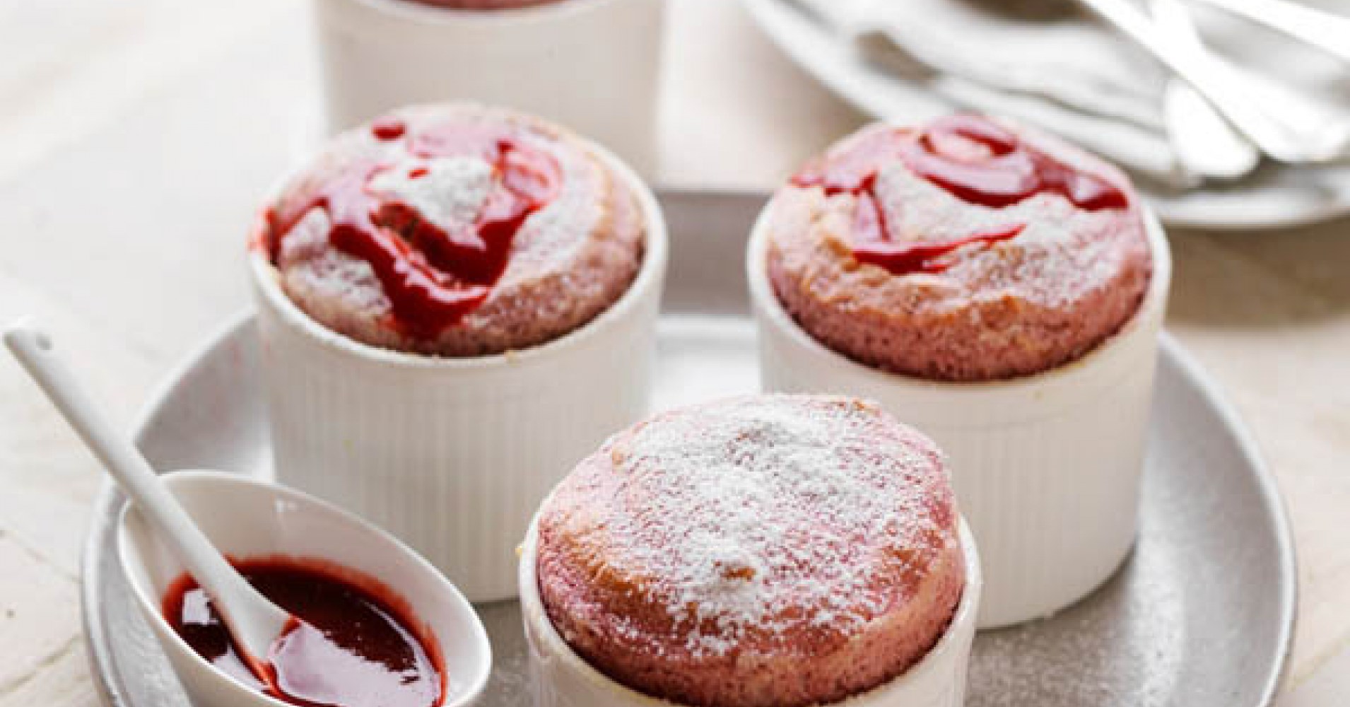 Hot Raspberry Souffles Recipe | myfoodbook | Make a cookbook with Creative Gourmet recipes