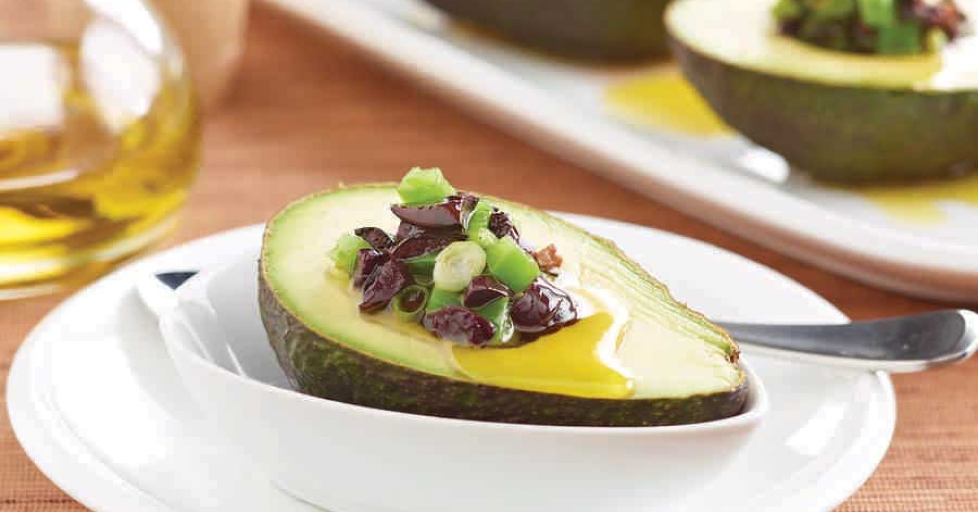Avocado with Black Olives Recipe | myfoodbook
