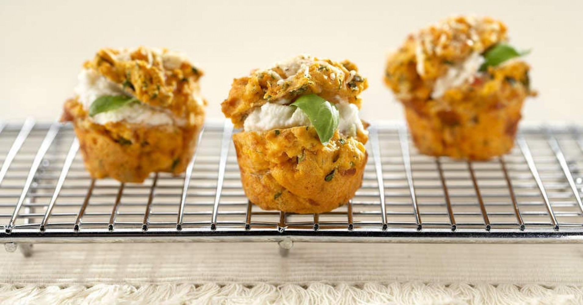 Mini Italian Parmesan and Tomato Muffins