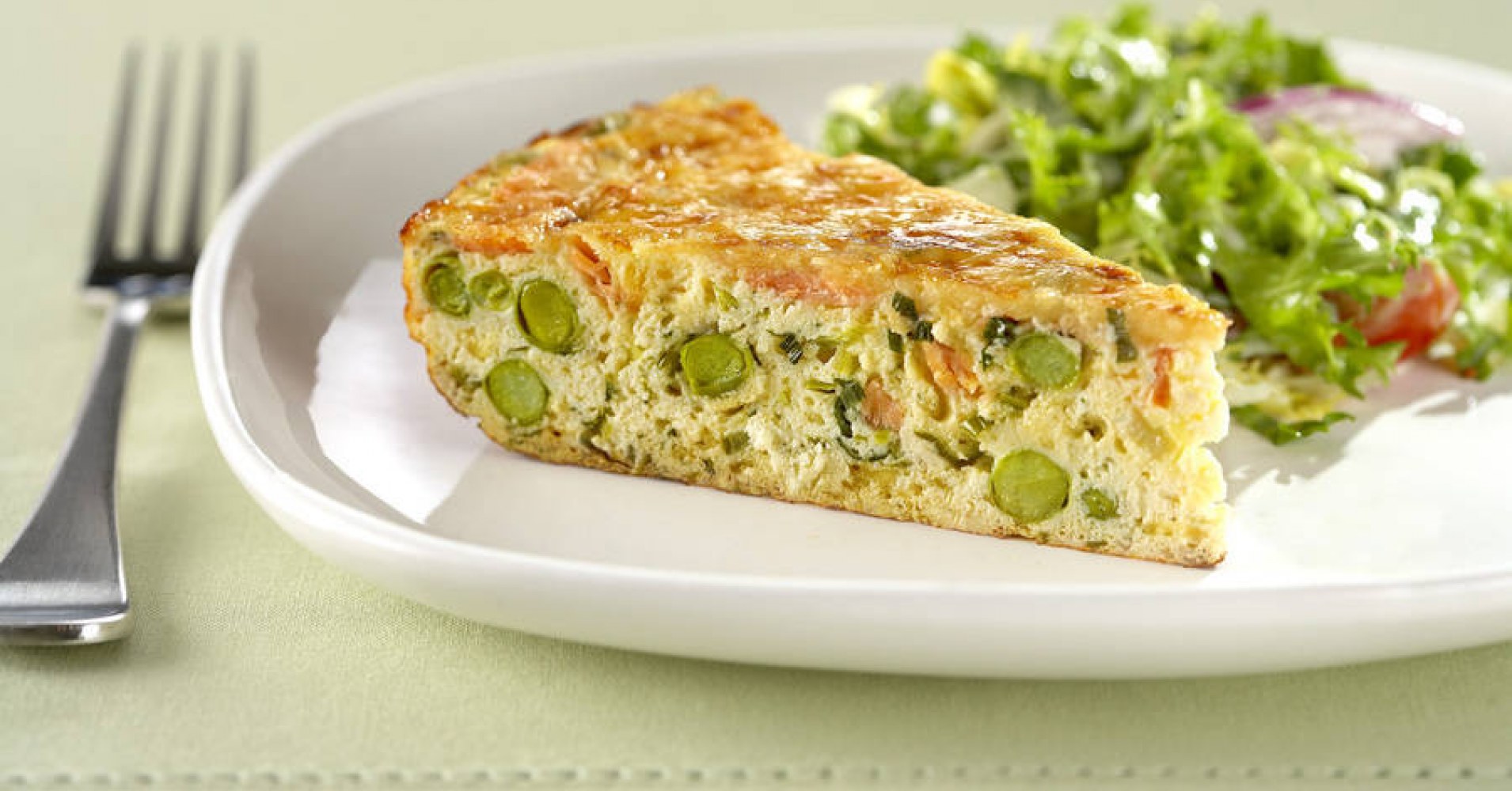 Smoked Salmon and Ricotta Frittata with Shredded Endive Salad Recipe | myfoodbook | Make a cookbook 