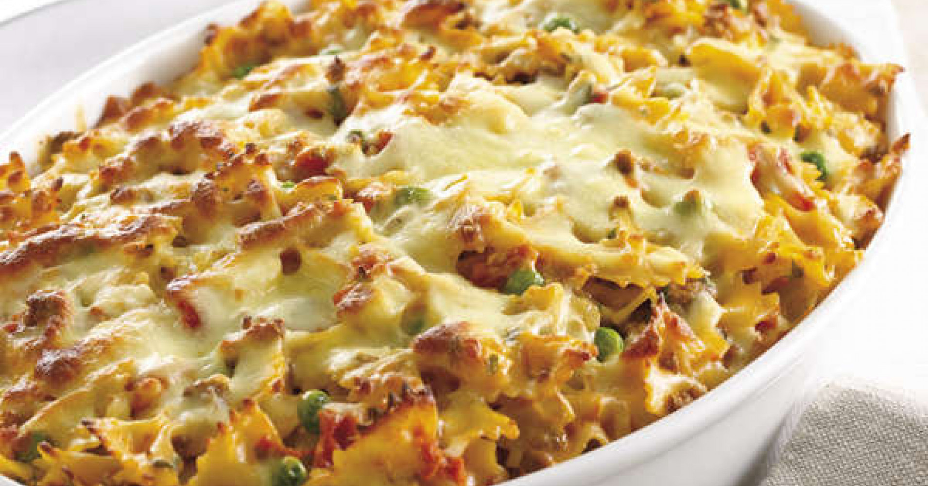 Beef & Pea Pasta Bake Recipe | myfoodbook
