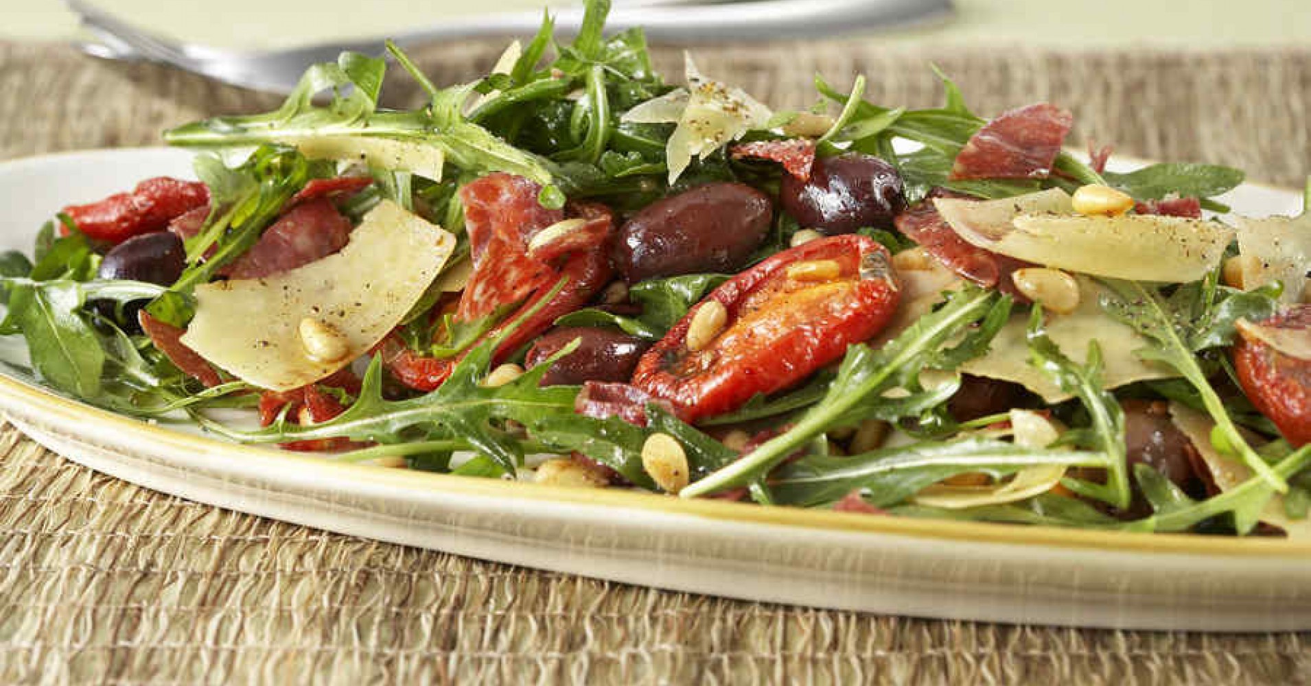 Crispy Salami, Tomato & Pine Nut Salad Recipe | myfoodbook | Make a cookbook with Perfect Italiano r