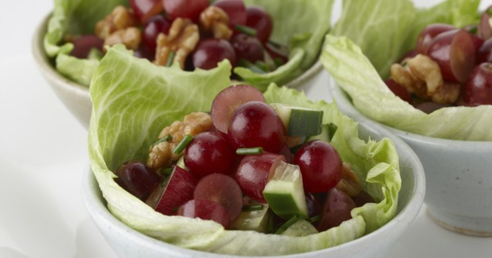 Grape and Walnut Salad Cups Recipe | myfoodbook