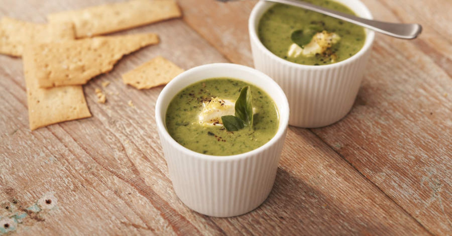 Pea, Rocket and Basil Soup with Lemon Mascarpone Recipe | myfoodbook