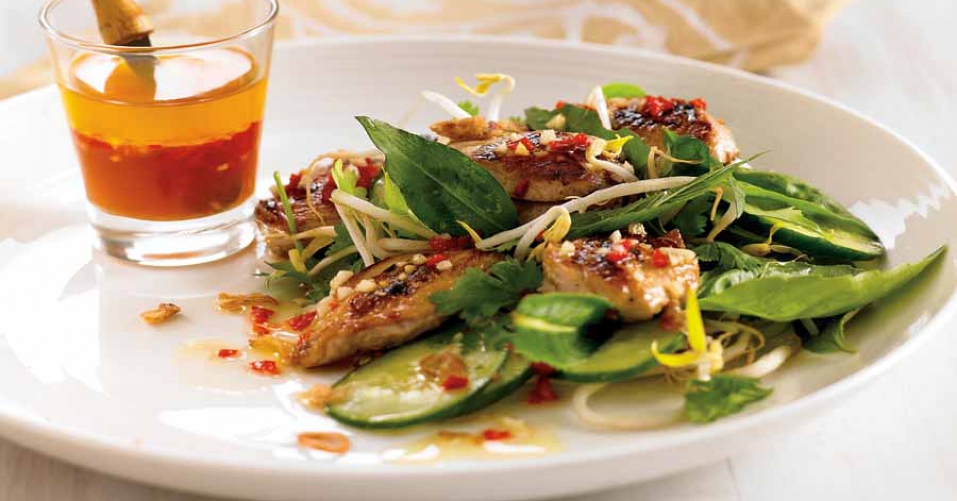 Quail Salad with Fresh Mint and Lime Recipe | myfoodbook