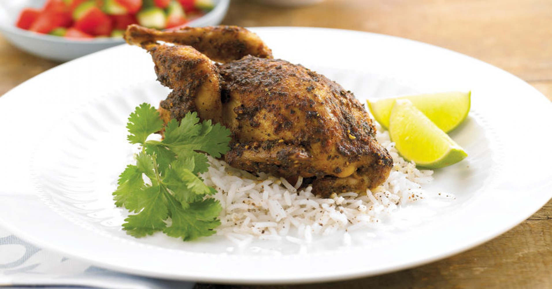 Indian Spiced Quail with Herb Yoghurt Sauce Recipe | myfoodbook