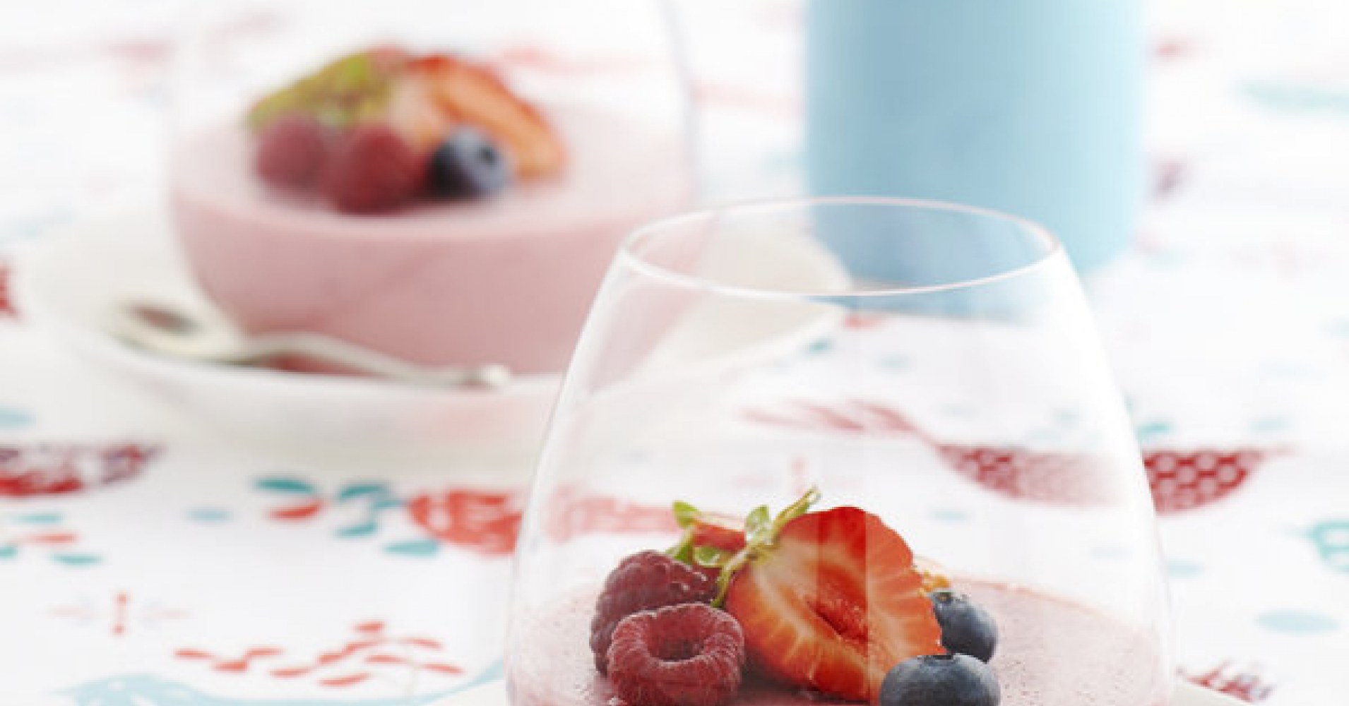 Berry Mousse With Glazed Berries Recipe | myfoodbook