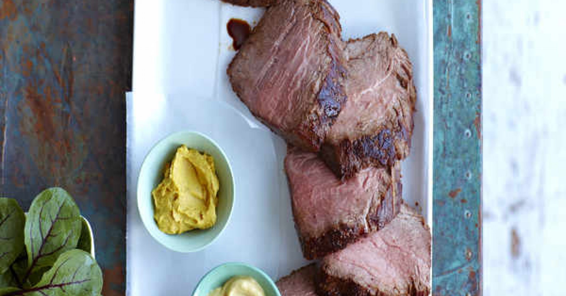 Marinated Roast Beef with Mustard Recipe | myfoodbook