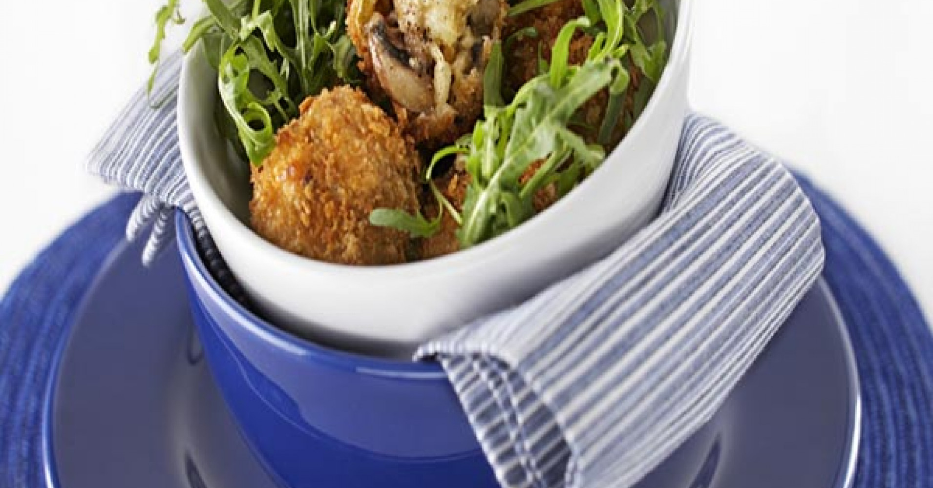 Golden Breaded Mushroom Medley Risotto Balls Recipe | myfoodbook
