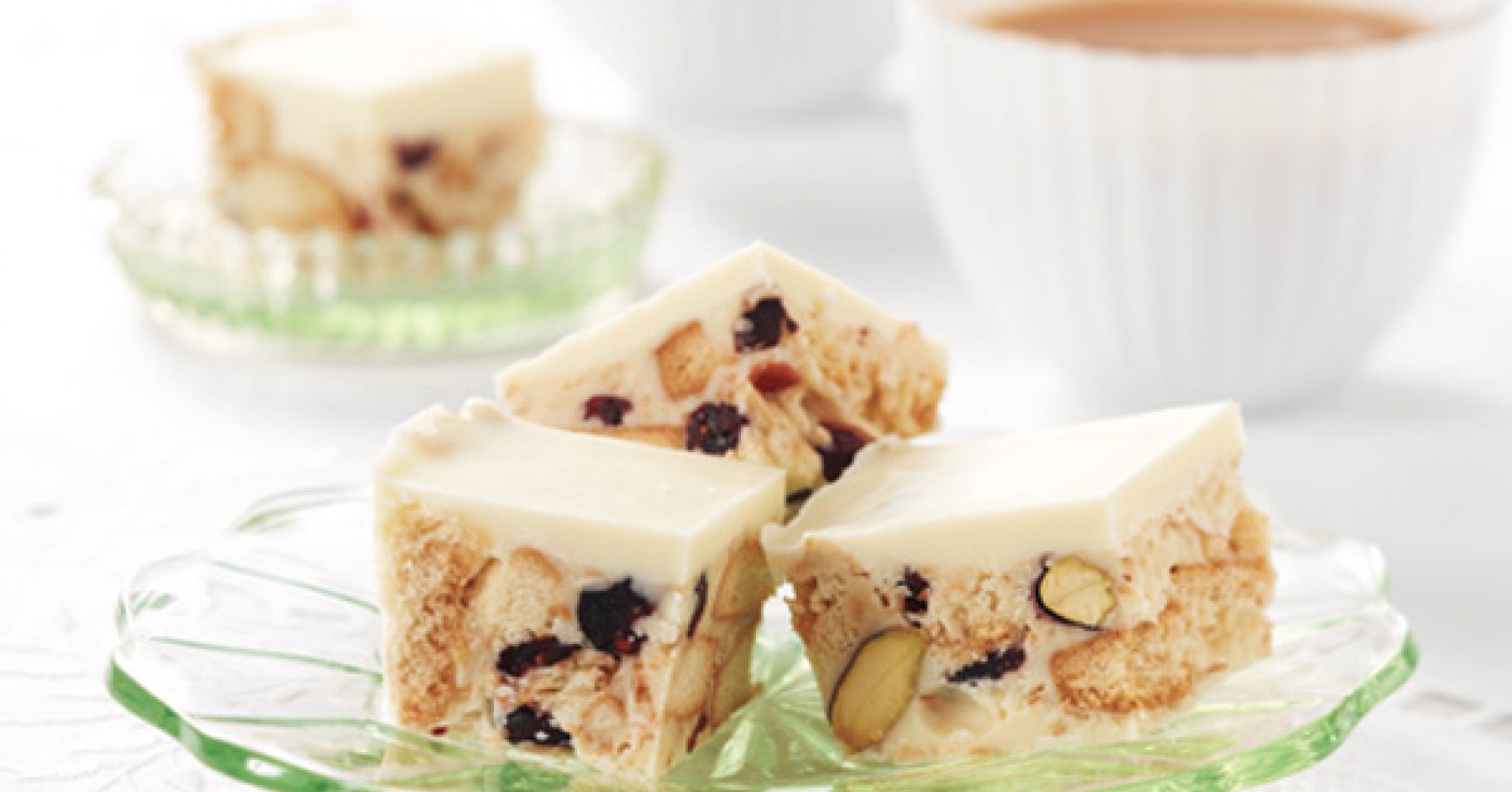 Pistachio and Cranberry White Chocolate Hedgehog Recipe | myfoodbook