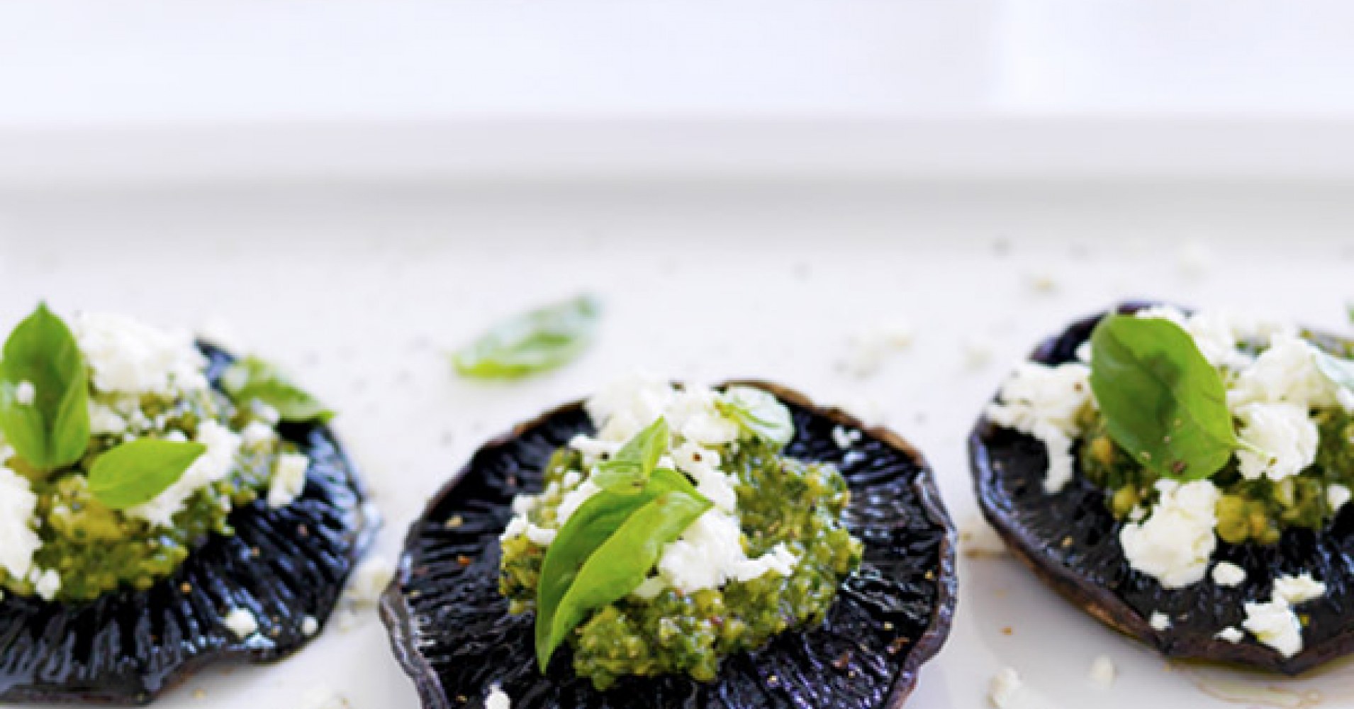 Pesto & Feta Barbecue Flats Recipe | myfoodbook | Make a Mushrooms cookbook with healthy recipe idea