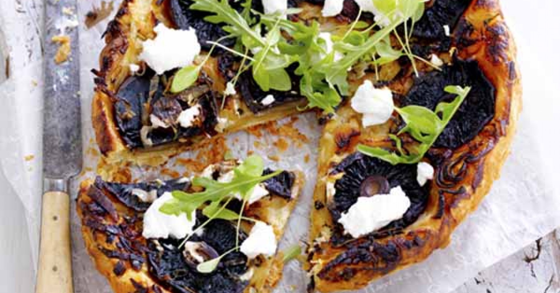 Upside Down Mushroom Tart Recipe | myfoodbook