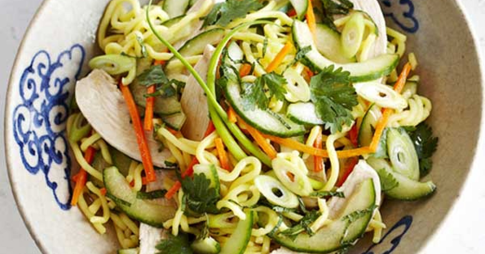 Chicken & Noodle Salad with Lime & Soy Dressing Recipe | myfoodbook