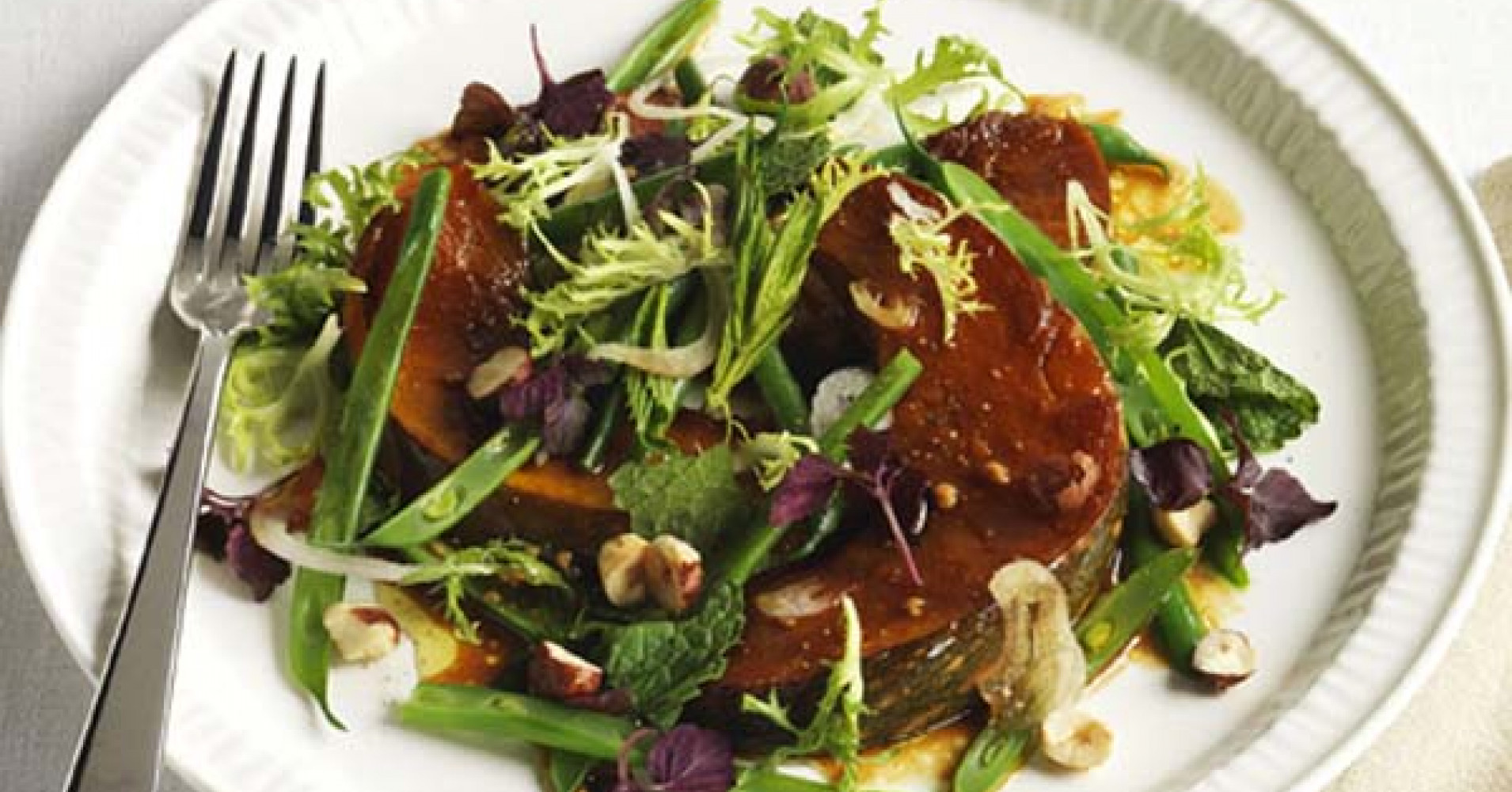Soy-roast pumpkin salad Recipe | myfoodbook | Kikkoman Soy Sauce
