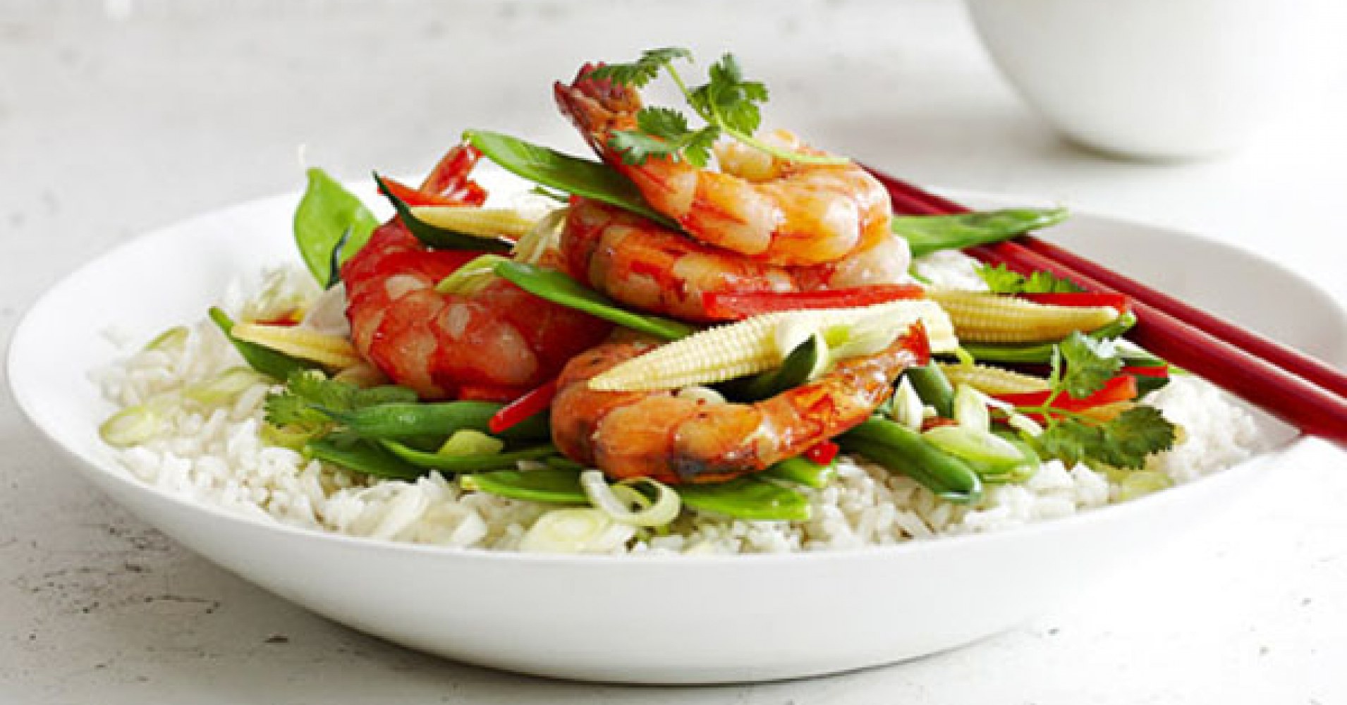 Stir Fried Ginger Prawns with Asparagus and Snow Peas Recipe | myfoodbook
