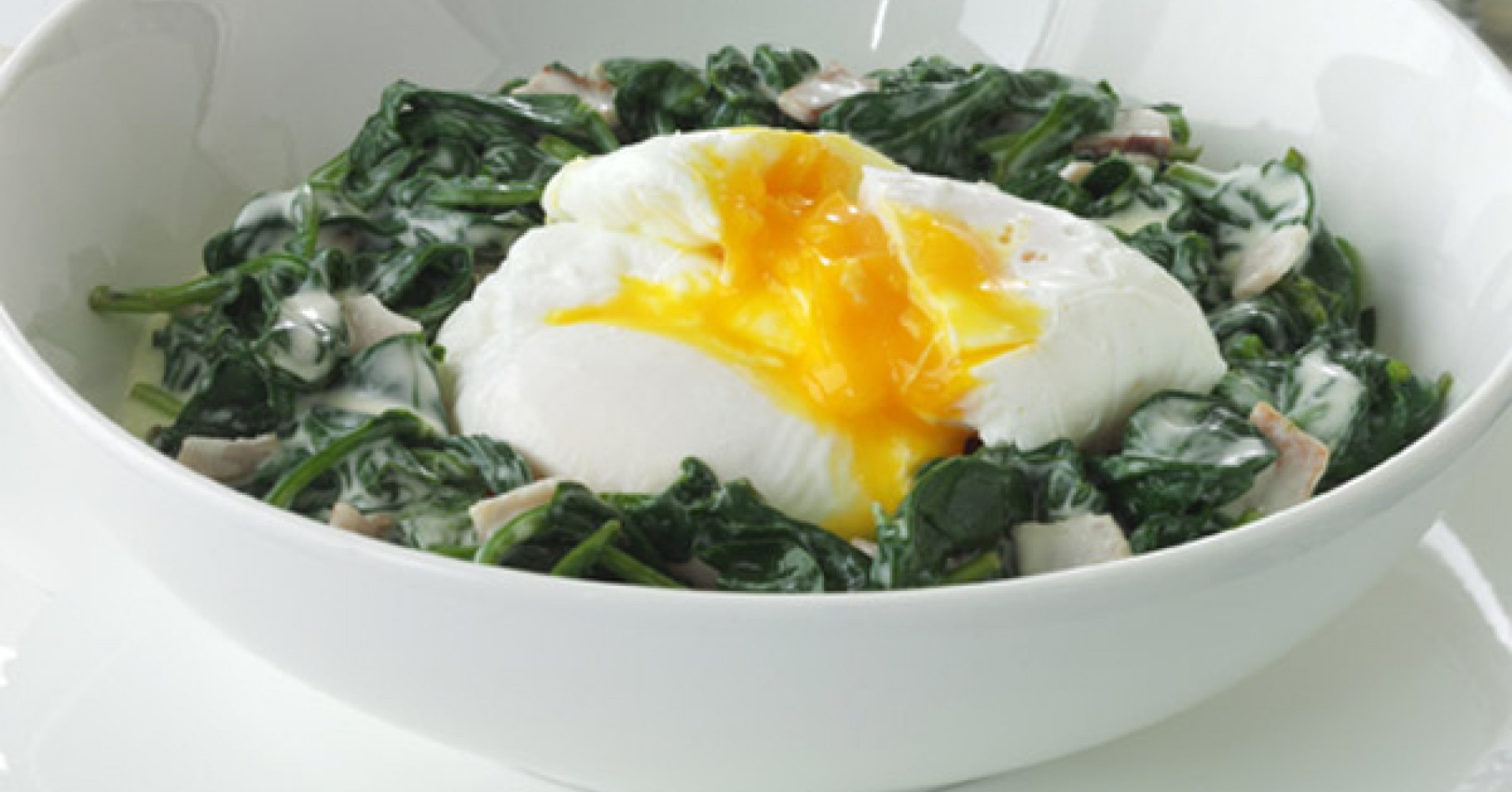 Poached Eggs and Creamy Spinach Dip Recipe | myfoodbook