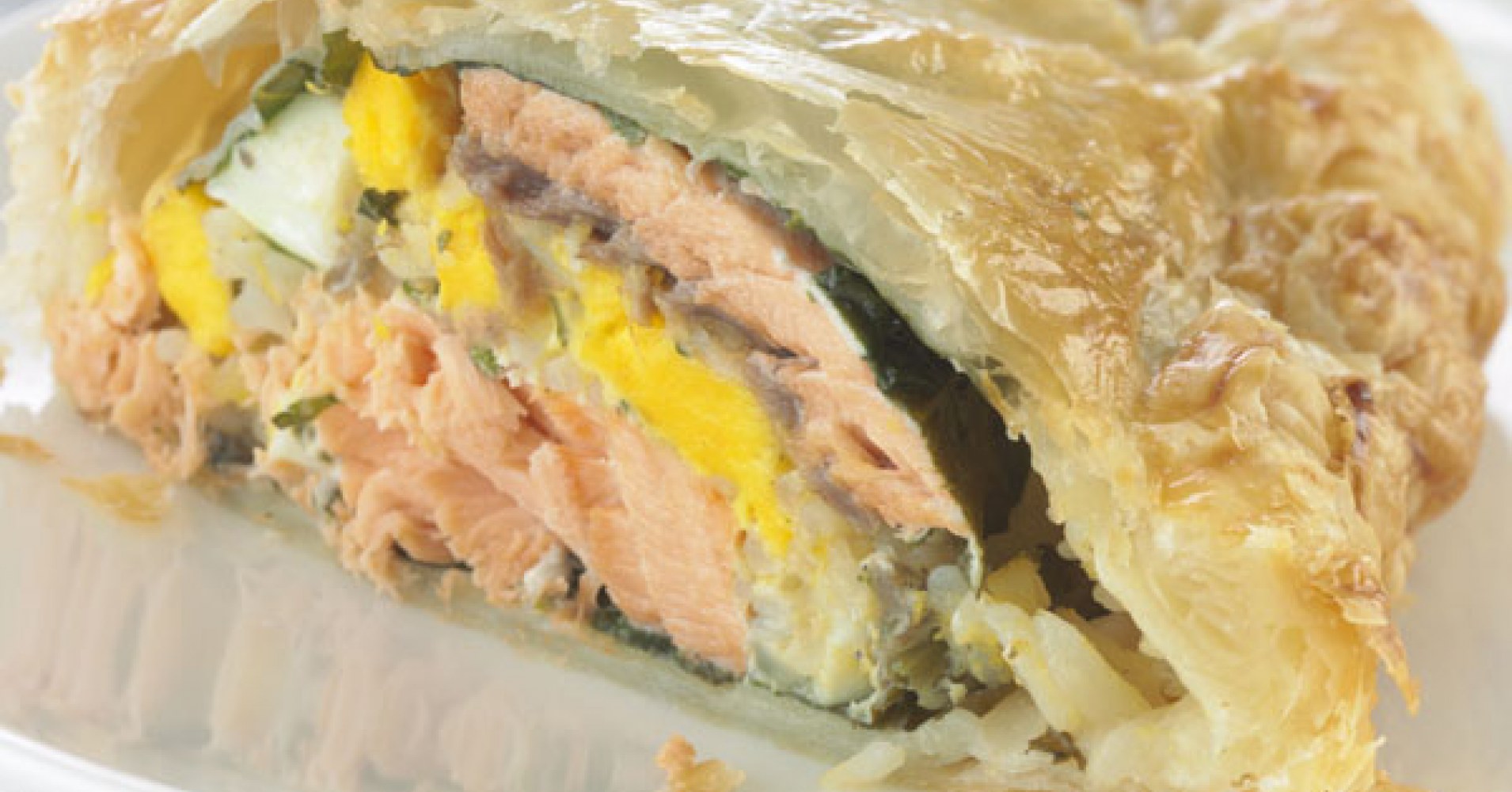 Salmon, Egg and Rice Pie Recipe | myfoodbook